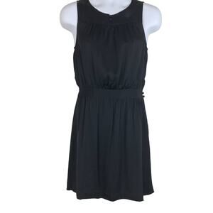 Theory Black Silk Sleeveless Midi-Dress Size 10